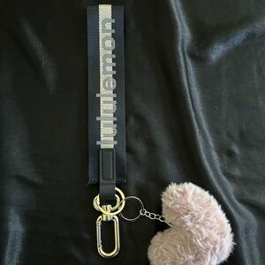 lululemon athletica Black and gold Keychain